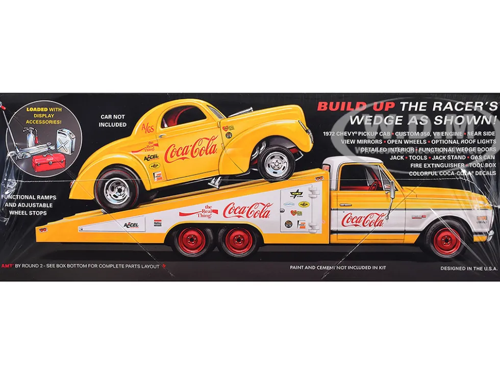 Skill 2 Model Kit 1972 Chevrolet Pickup Truck "Racer's Wedge" 2-in-1 Kit "Coca-Cola" 1/25 Scale Model by AMT