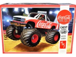 Skill 2 Model Kit Chevrolet Silverado Monster Truck Coca Cola 1/25 Scale Model AMT AMT1184 M