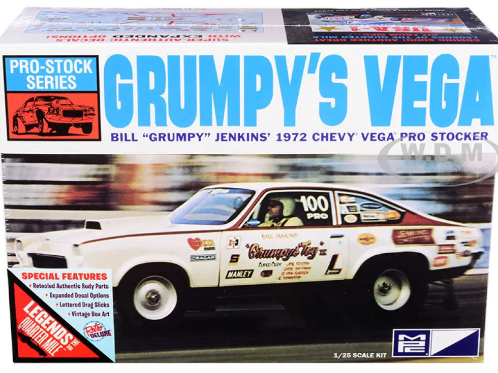 Skill 2 Model Kit 1972 Chevrolet Vega Pro Stock Bill Grumpy Jenkins Legends of the Quarter Mile 1/25 Scale Model MPC MPC877