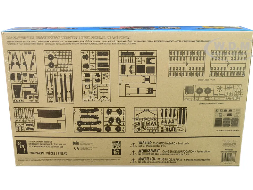 Skill 3 Model Kit Construction Bulldozer 1/25 Scale Model AMT AMT1086