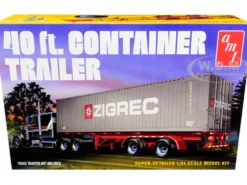 Skill 3 Model Kit 40' Container Trailer 1/24 Scale Model AMT AMT1196