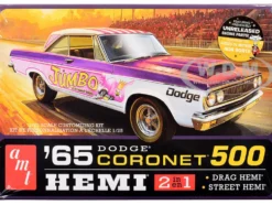 Skill 2 Model Kit 1965 Dodge Coronet 500 Hemi 2-in-1 Kit 1/25 Scale Model by AMT