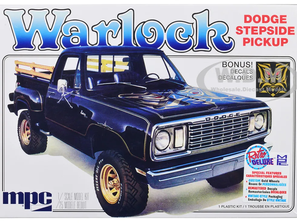 Skill 2 Model Kit 1977 Dodge Warlock Stepside Pickup Truck 1/25 Scale Model MPC MPC983M