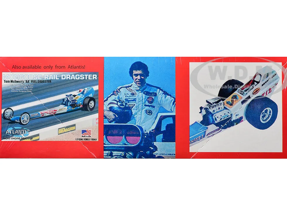 Skill 2 Model Kit Don the Snake Prudhomme's "AA" Fuel Front Engine Rail Dragster 1/24 Scale Model by Atlantis