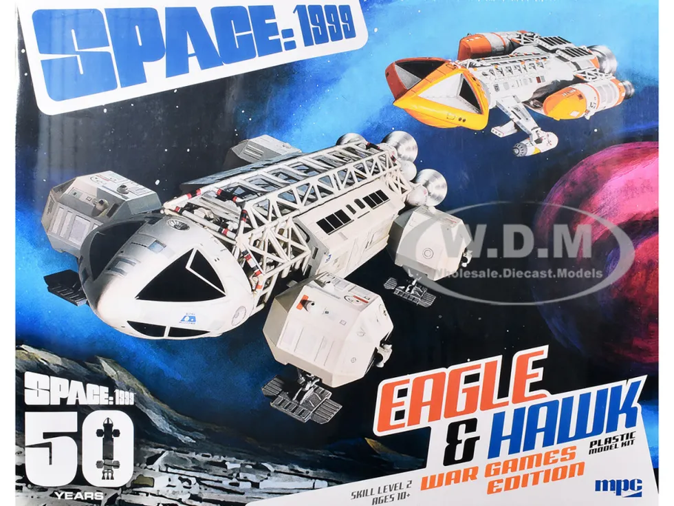 Skill 2 Model Kit Eagle and Hawk War Games Edition "Space: 1999" (1975-1977) TV Series 1/72 Scale Model by MPC
