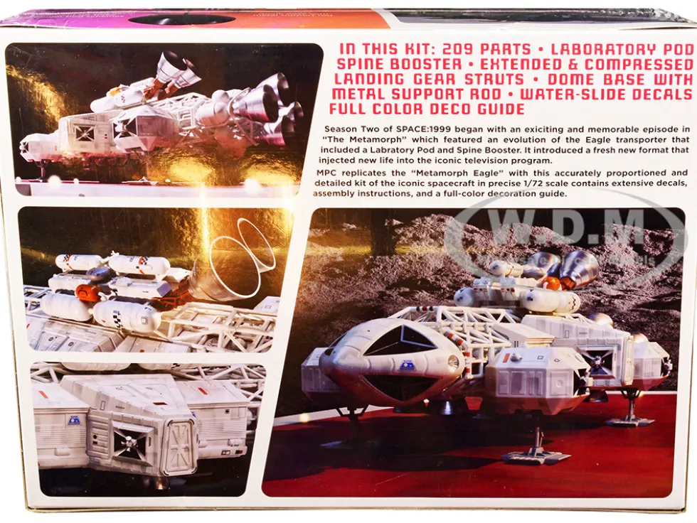 Skill 2 Model Kit Eagle 4 Transporter Space 1999 1975 1977 TV Show 1/72 Scale Model MPC MPC979