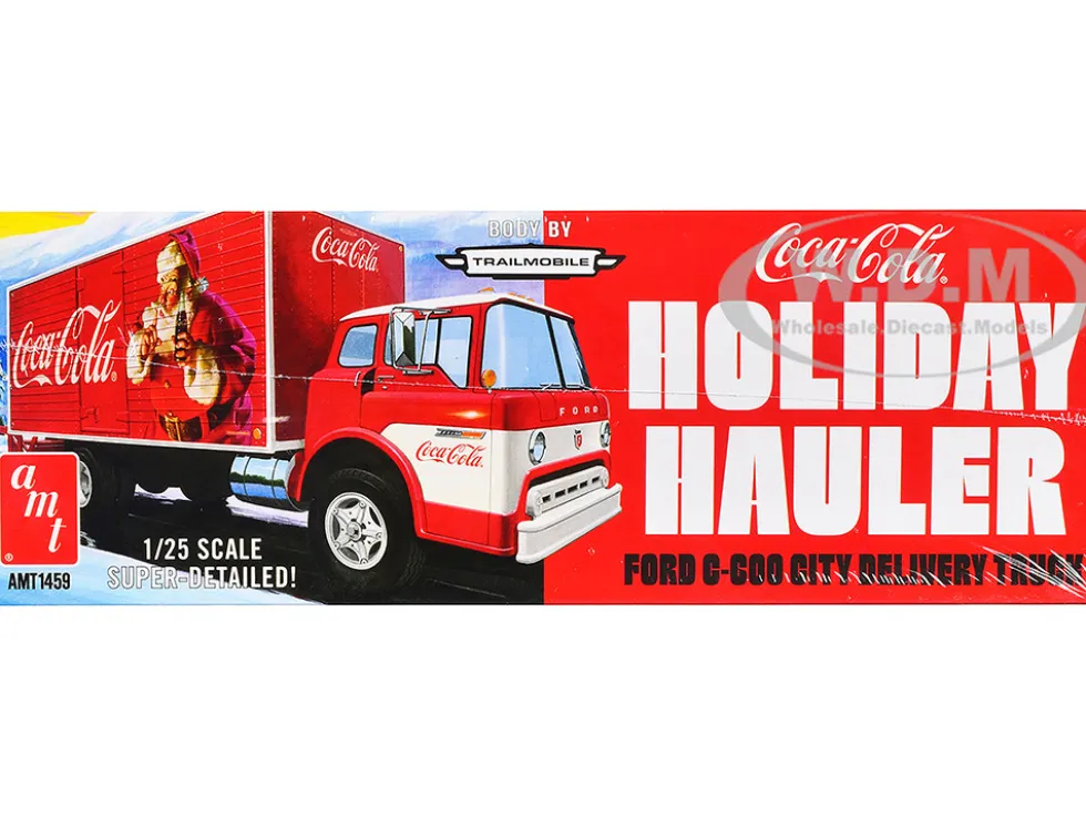 Skill 3 Model Kit Ford C-600 City Delivery Truck "Holiday Hauler - Coca-Cola" 1/25 Scale Model by AMT