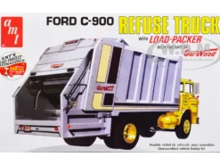 Skill 3 Model Kit Ford C-900 GarWood Refuse Garbage Truck Load-Packer 1/25 Scale Model AMT AMT1247