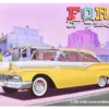 Skill 2 Model Kit 1957 Ford Fairlane Hardtop 3-in-1 Kit 1/25 Scale Model by AMT