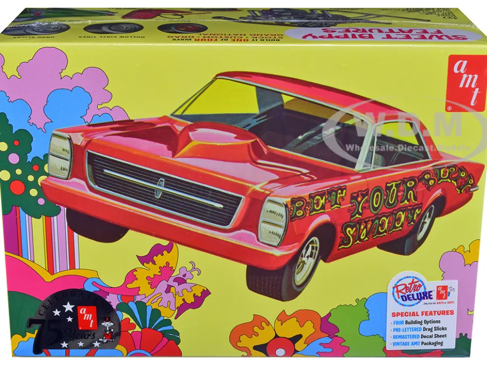 Skill 2 Model Kit 1966 Ford Galaxie 500 Hardtop Sweet Bippy 4 in 1 Kit 1/25 Scale Model AMT AMT1393
