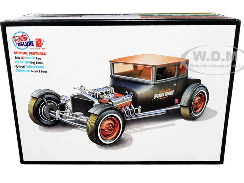 Skill 2 Model Kit 1925 Ford Model T Chopped Set of 2 pieces 1/25 Scale Model AMT AMT1167