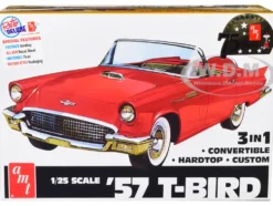 Skill 2 Model Kit 1957 Ford Thunderbird 3 in 1 Kit 1/25 Scale Model AMT AMT1397