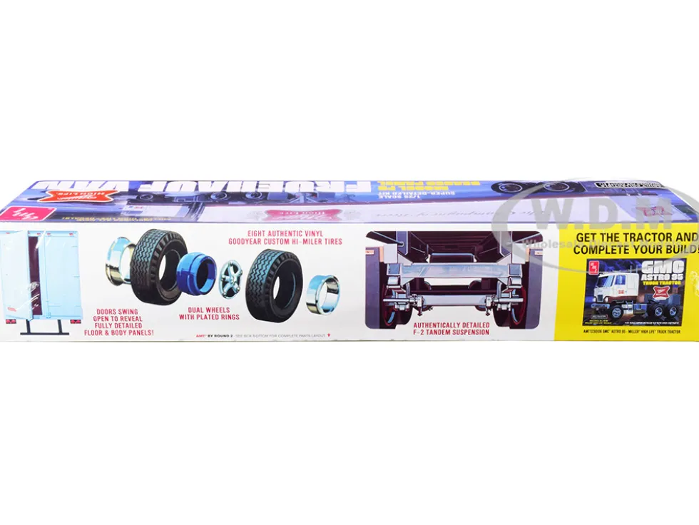 Skill 3 Model Kit Fruehauf FB Beaded Panel Van Trailer Miller 1/25 Scale Model AMT AMT1234