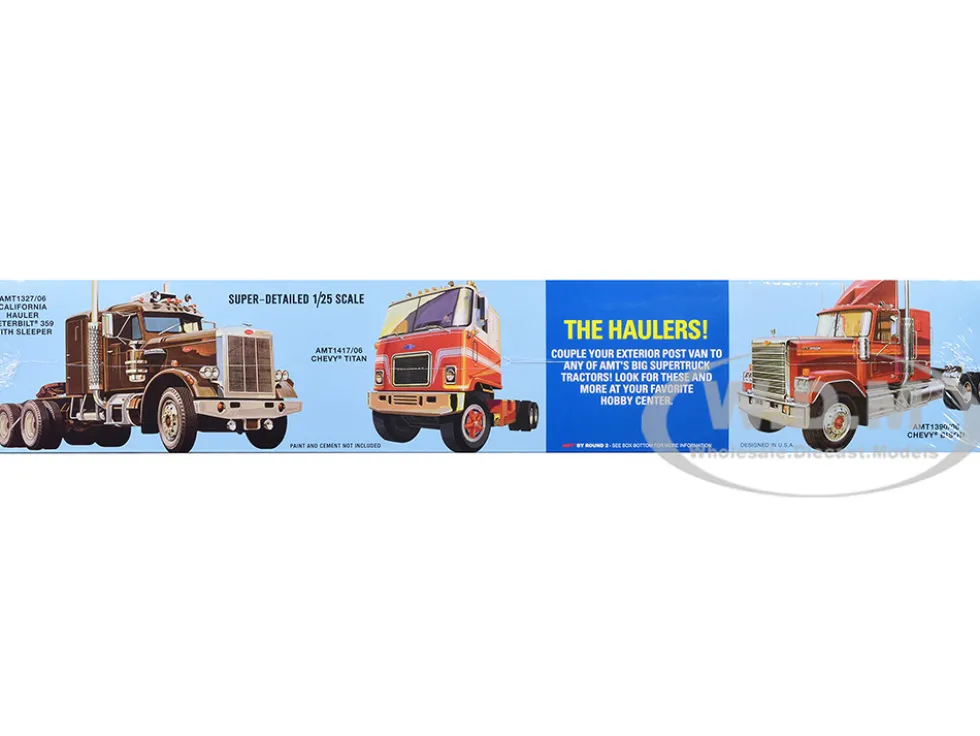 Skill 3 Model Kit Fruehauf Forty Foot Exterior Post Van Trailer Dohrn Transfer Co 1/25 Scale Model AMT AMT1357