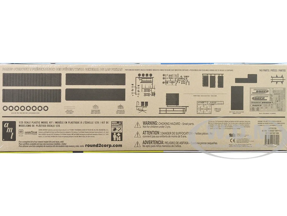 Skill 3 Model Kit Fruehauf Forty Foot Exterior Post Van Trailer Dohrn Transfer Co 1/25 Scale Model AMT AMT1357