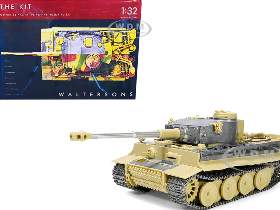 Skill 4 Model Kit German Sd Kfz 181 Pz Kpfw VI Tiger I Early Production Model Heavy Tank Schwere Panzerabteilung 505 No 100 Kursk July 1943 1/32 Scale Model Metal Proud MP-962043