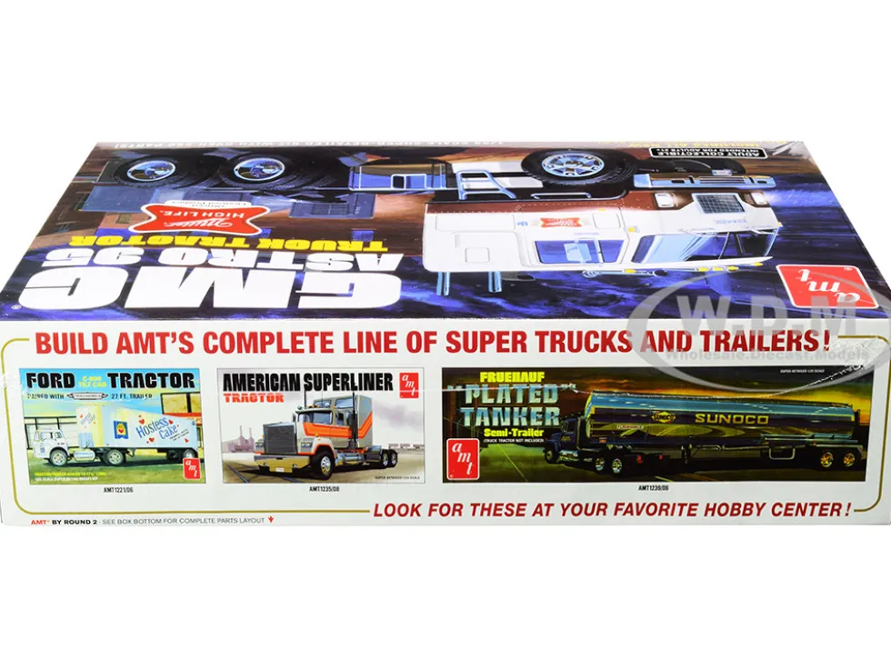 Skill 3 Model Kit GMC Astro 95 Truck Tractor Miller 1/25 Scale Model AMT AMT1230