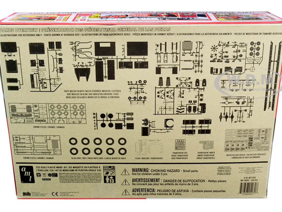 Skill 3 Model Kit GMC General Truck Tractor Coca Cola 1/25 Scale Model AMT AMT1179