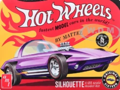 Skill 2 Model Kit Hot Wheels Silhouette with Collector Tin 1/25 Scale Model by AMT