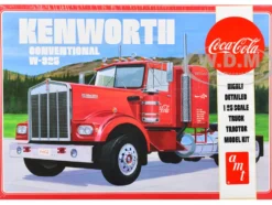 Skill 3 Model Kit Kenworth Conventional W-925 Tractor Truck Coca-Cola 1/25 Scale Model AMT AMT1286
