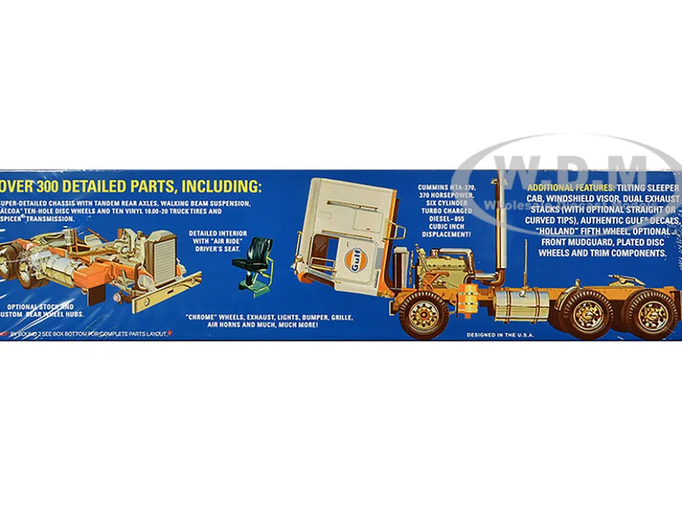 Skill 3 Model Kit Kenworth K-123 Cabover Truck Tractor "Gulf Oil" 1/25 Scale Model by AMT