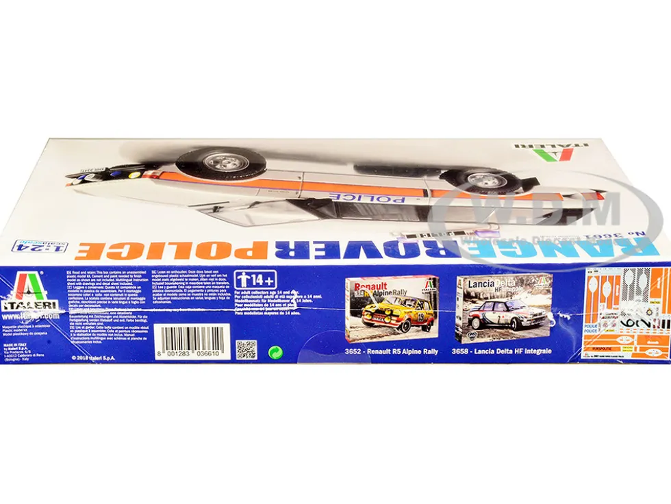 Skill 3 Model Kit Land Rover Range Rover Police 1/24 Scale Model Italeri 3661