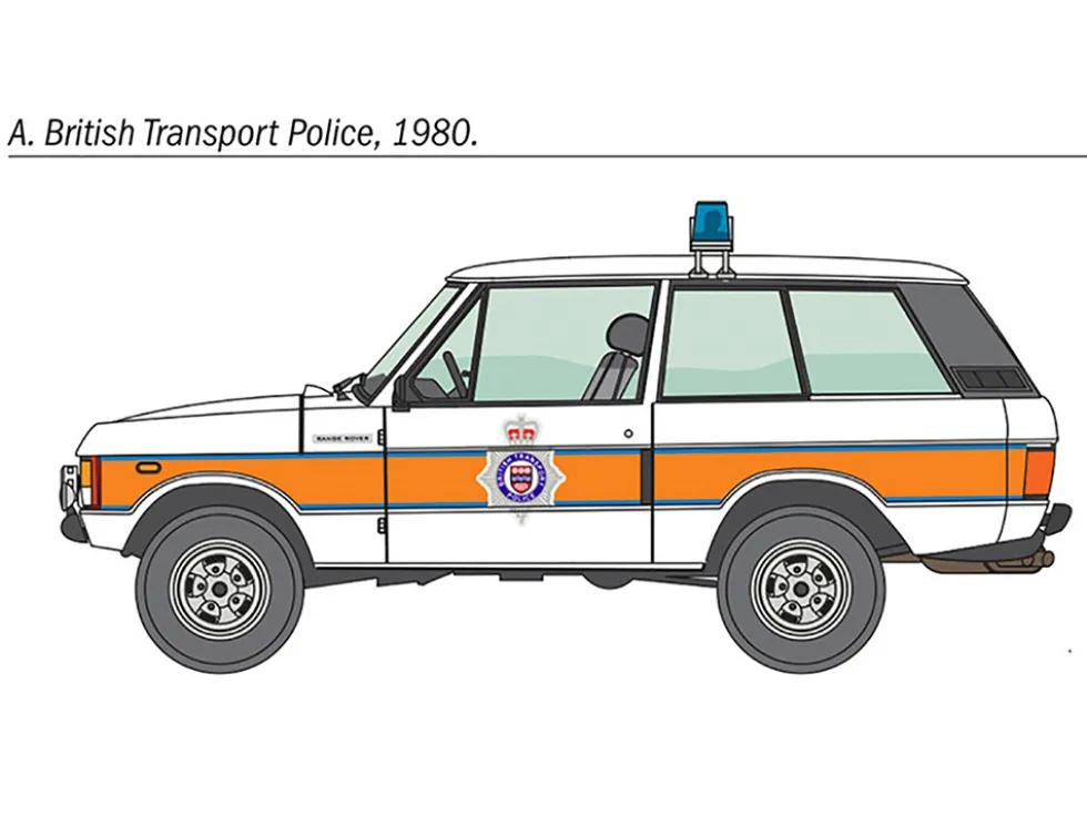 Skill 3 Model Kit Land Rover Range Rover Police 1/24 Scale Model Italeri 3661