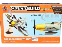 Skill 1 Model Kit Messerschmitt BF109 Snap Together Painted Plastic Model Airplane Kit Airfix Quickbuild J6001