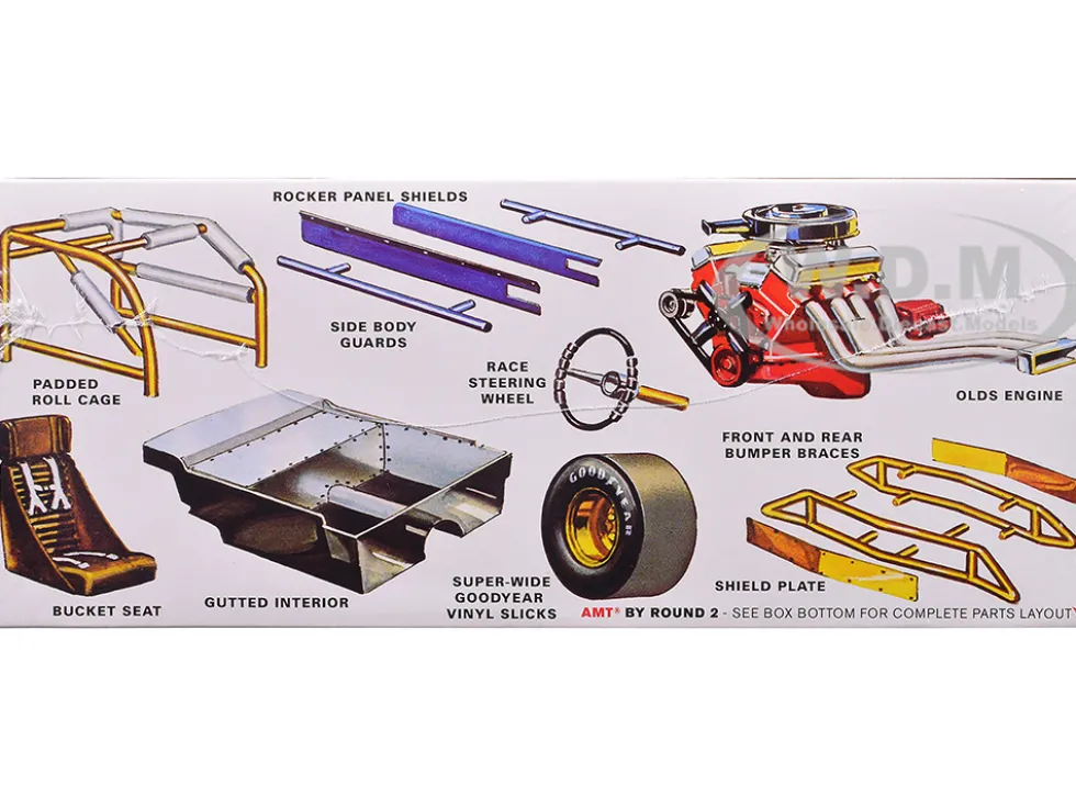 Skill 2 Model Kit 1965 Oldsmobile 88 "Modified Stocker" 1/25 Scale Model by AMT