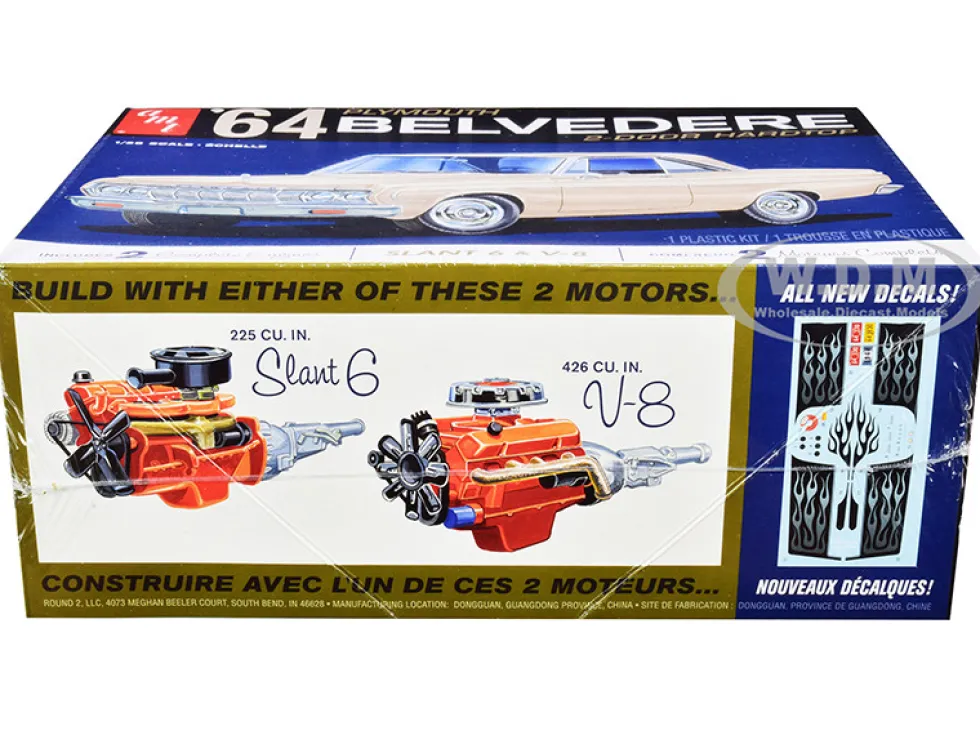 Skill 2 Model Kit 1964 Plymouth Belvedere Coupe Hardtop 1/25 Scale Model AMT AMT1188 M