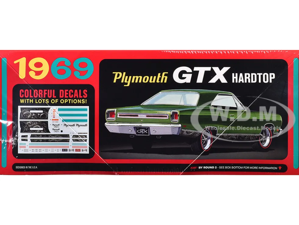 Skill 2 Model Kit 1969 Plymouth GTX Hardtop 1/25 Scale Model by AMT