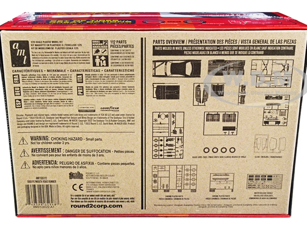 Skill 2 Model Kit 1968 Plymouth Road Runner 1/25 Scale Model AMT AMT1363