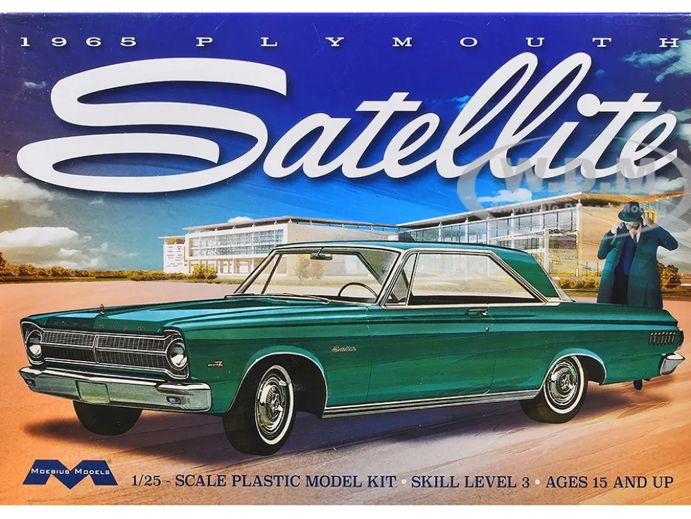 Skill 3 Model Kit 1965 Plymouth Satellite 1/25 Scale Model by Moebius
