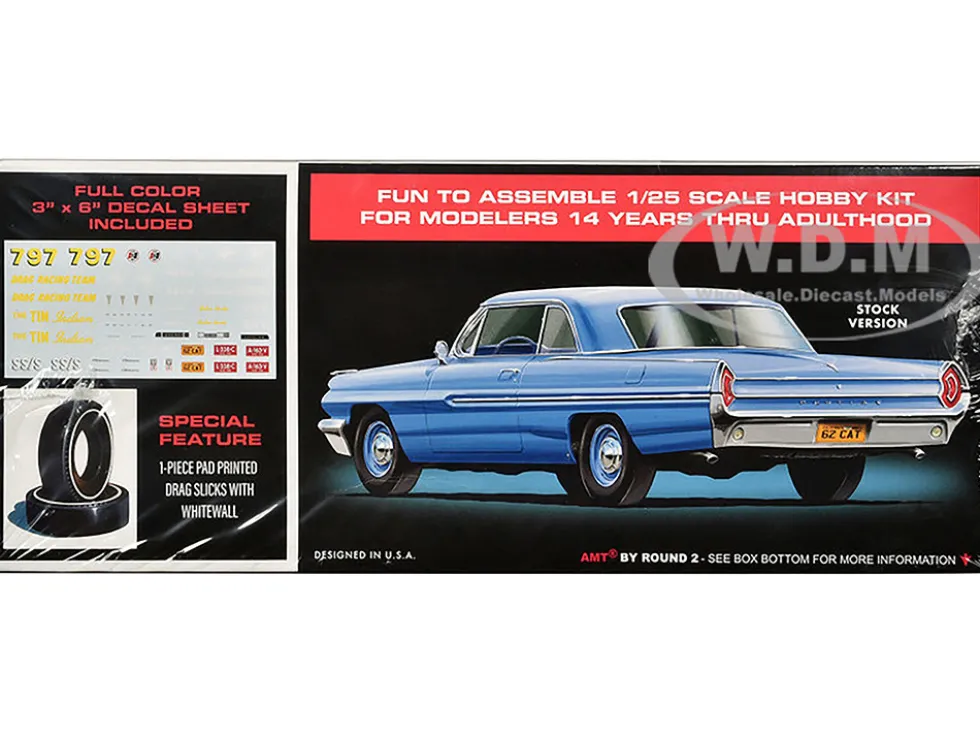 Skill 2 Model Kit 1962 Pontiac Catalina Super Stock 3-in-1 Kit 1/25 Scale Model by AMT