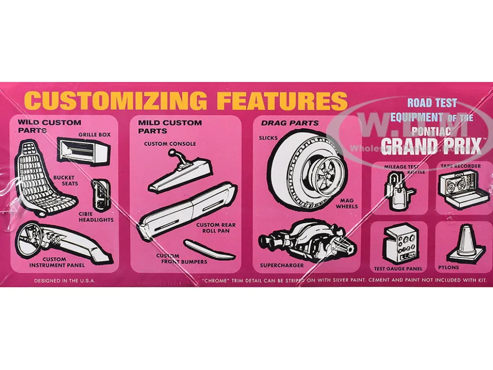 Skill 2 Model Kit 1965 Pontiac Grand Prix Show 'N' Go 1/25 Scale Model by AMT