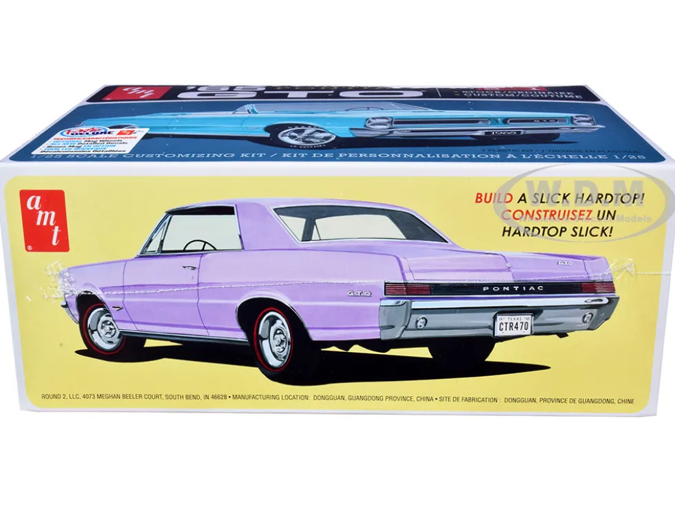 Skill 2 Model Kit 1965 Pontiac GTO 2-in-1 Kit 1/25 Scale Model AMT AMT1191 M
