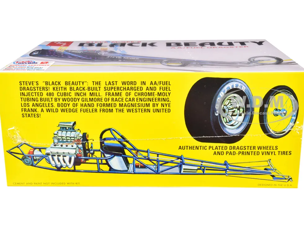 Skill 2 Model Kit Steve McGee's Black Beauty Wedge AA/Fuel Dragster 1/25 Scale Model AMT AMT1214