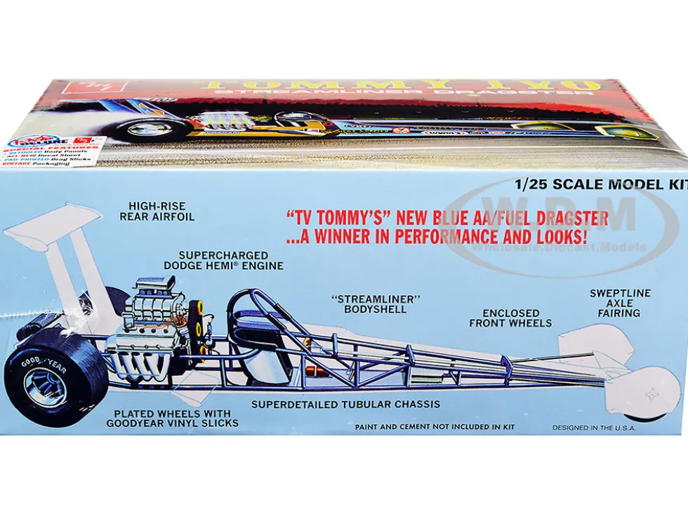 Skill 2 Model Kit Tommy Ivo Streamliner Dragster 1/25 Scale Model AMT AMT1254