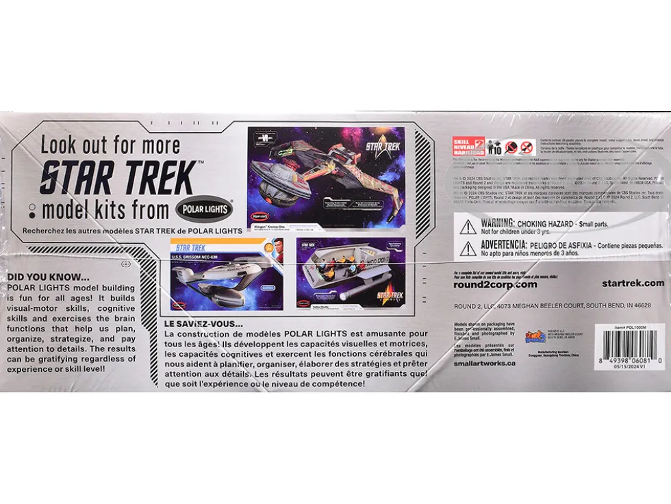 Skill 2 Model Kit U.S.S. Enterprise NCC-1701 Spaceship "Star Trek" (1966) TV Series 1/1000 Scale Model by Polar Lights