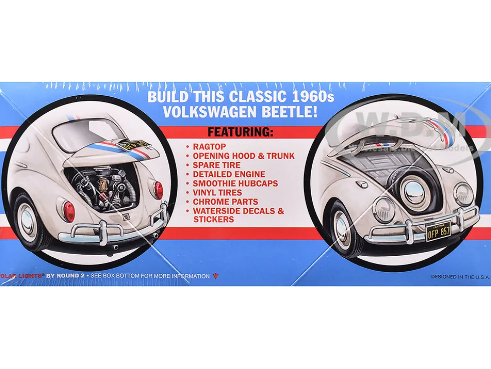 Skill 2 Model Kit Volkswagen Beetle Herbie "The Love Bug" (1969) Movie 1/25 Scale Model by Polar Lights