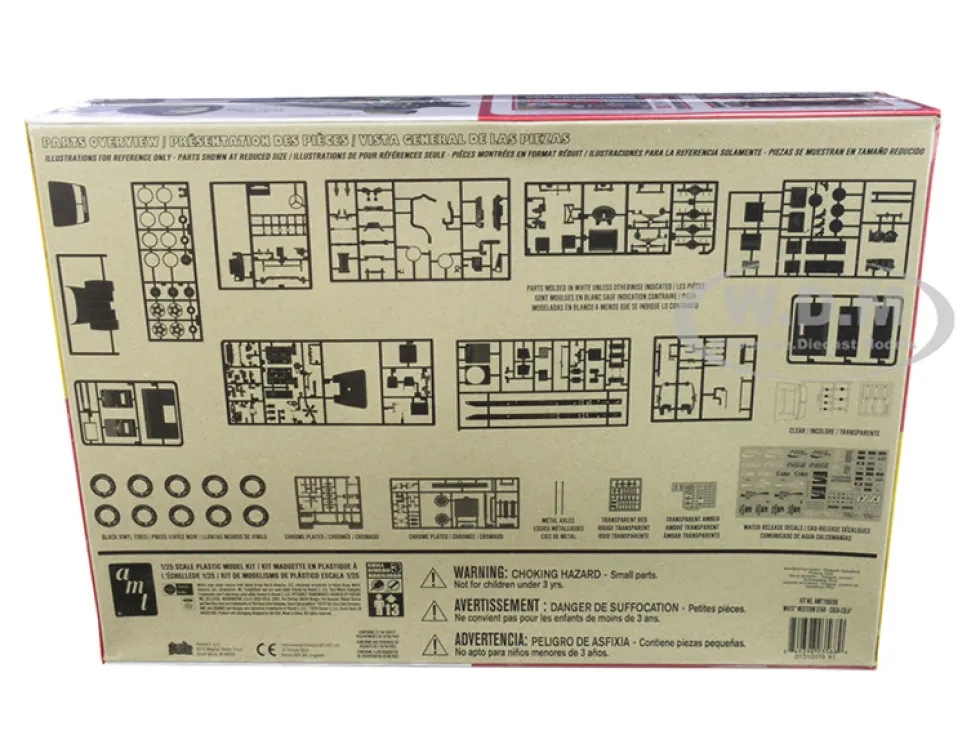 Skill 3 Model Kit White Western Star Semi Truck Tractor Coca Cola 1/25 Scale Model AMT AMT1160
