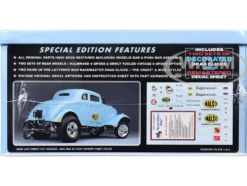 Skill 2 Model Kit 1933 Willys Gasser "Ohio George" with Collectible Tin Packaging 1/25 Scale Model by AMT