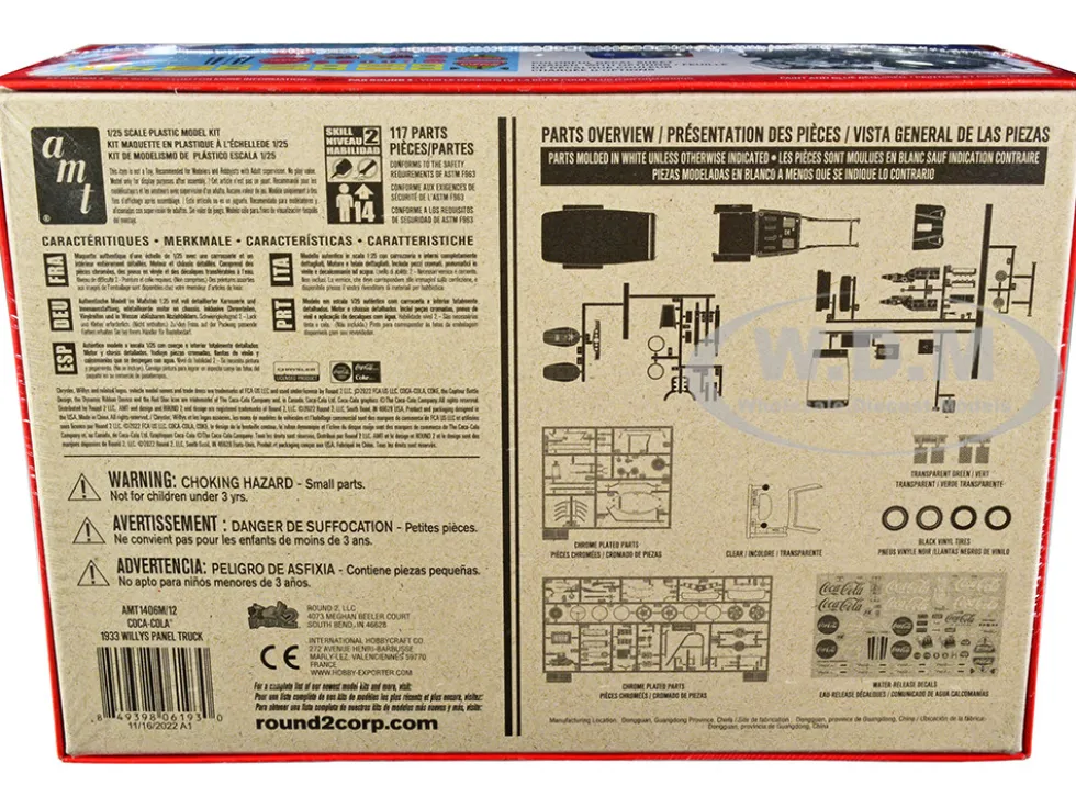 Skill 2 Model Kit 1933 Willys Panel Truck Coca Cola 1/25 Scale Model AMT AMT1406M