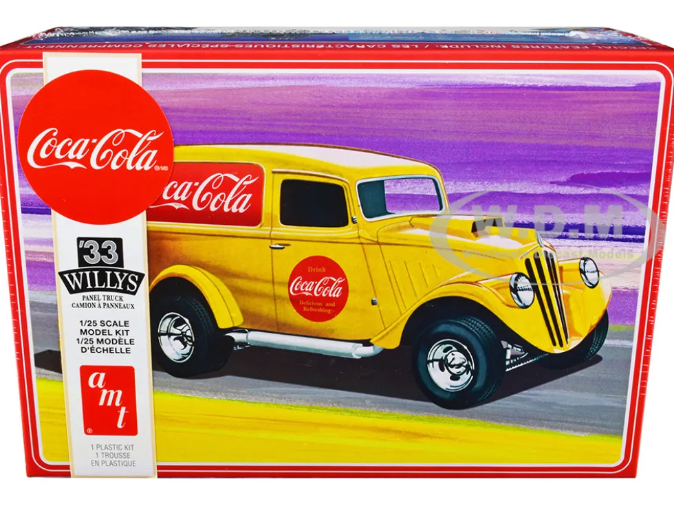Skill 2 Model Kit 1933 Willys Panel Truck Coca Cola 1/25 Scale Model AMT AMT1406M