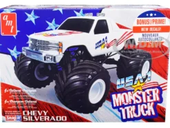 Skill 1 Snap Model Kit Chevrolet Silverado USA-1 Monster Truck 1/32 Scale Model AMT AMT1351M