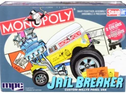 Skill 1 Snap Model Kit Custom Willys Panel Van Jail Breaker Monopoly 1/25 Scale Model MPC MPC946 M