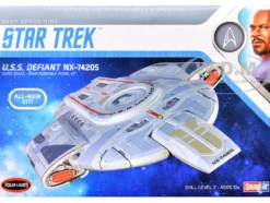 Skill 2 Snap Model Kit USS Defiant NX-74205 Starship "Star Trek: Deep Space Nine" (1993-1999) TV Series 1/1000 Scale Model by Polar Lights