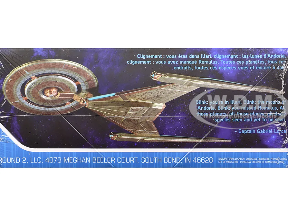 Skill 2 Snap Model Kit U.S.S. Discovery NCC-1031 Spacecraft "Star Trek: Discovery" (2017-2024) TV Series 1/2500 Scale Model by Polar Lights