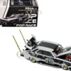 Skyline C210 "Bosozoku Style" RHD (Right Hand Drive) #210 Matt Black and Silver 1/64 Diecast Model Car by Pop Race