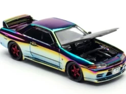 Skyline GT-R (BNR32) RHD (Right Hand Drive) Chameleon Chrome with Carbon Hood